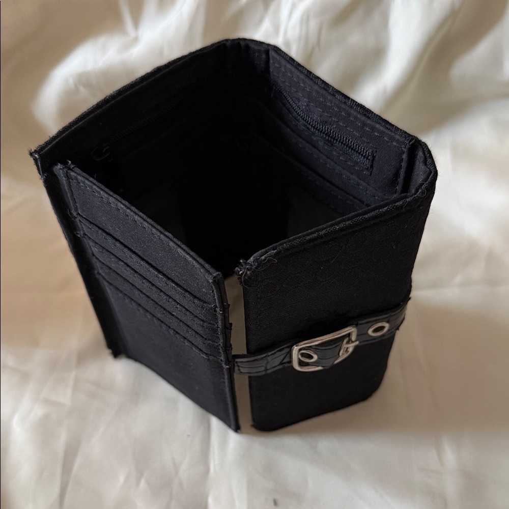 Source Unknown Black Patterned Wallet With Silver… - image 5